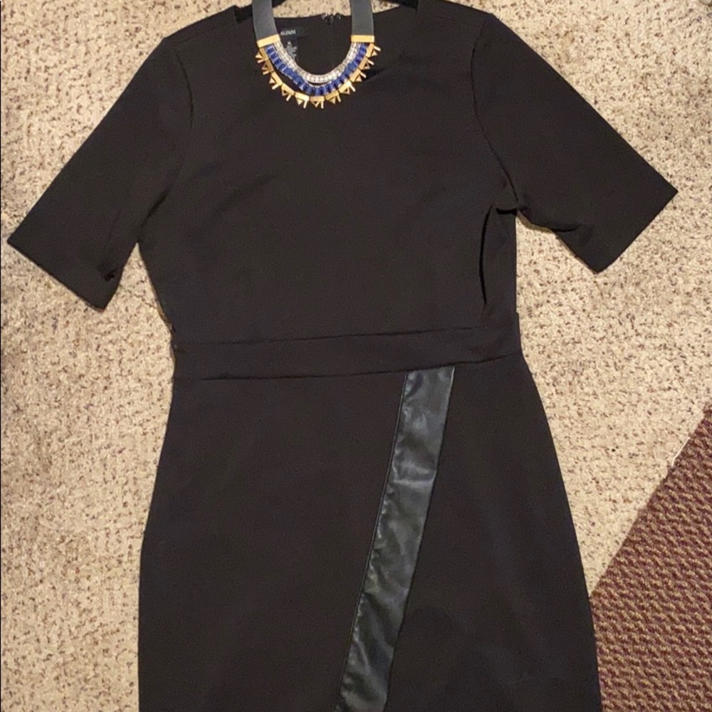 Alfani ponte dress with faux leather